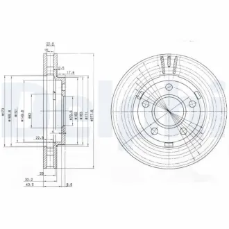 Тормозной диск DELPHI BG3144