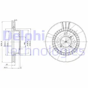 Тормозной диск DELPHI BG3160
