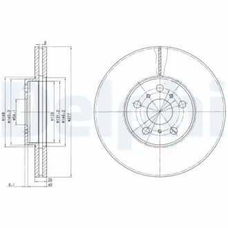 Тормозной диск DELPHI BG3168