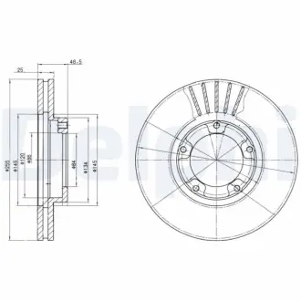 Тормозной диск DELPHI BG3174