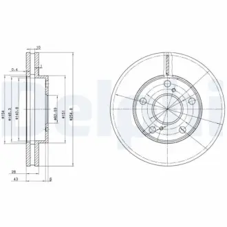 Тормозной диск DELPHI BG3177