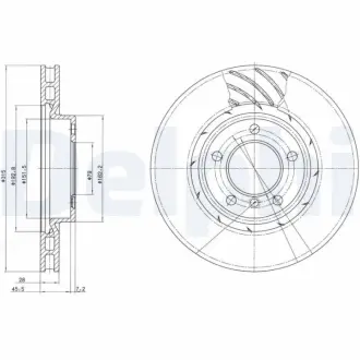 Тормозной диск DELPHI BG3215