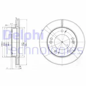 Тормозной диск DELPHI BG3226