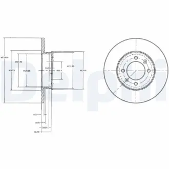 Тормозной диск DELPHI BG3261