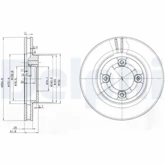 Тормозной диск DELPHI BG3272