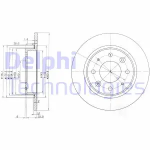 Тормозной диск DELPHI BG3336