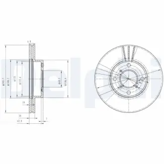 Тормозной диск DELPHI BG3341
