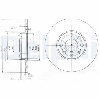 Тормозной диск DELPHI BG3402