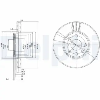Тормозной диск DELPHI BG3404C