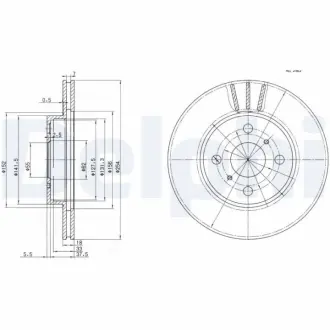 Тормозной диск DELPHI BG3414