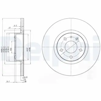 Тормозной диск DELPHI BG3420