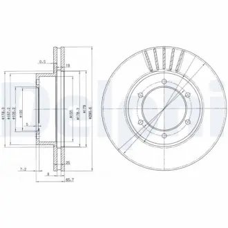 Тормозной диск DELPHI BG3423