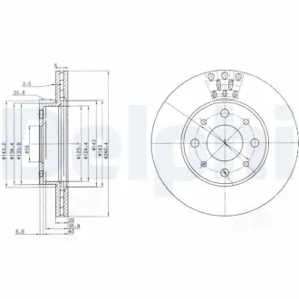 Тормозной диск DELPHI BG3425