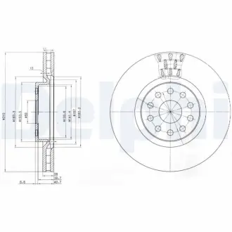 Тормозной диск DELPHI BG3497