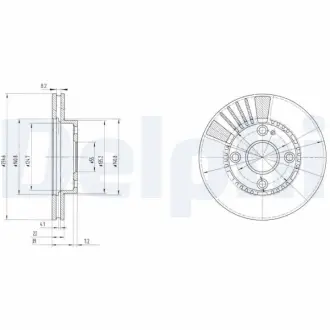 Тормозной диск DELPHI BG3508