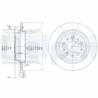 Тормозной диск DELPHI BG3515C