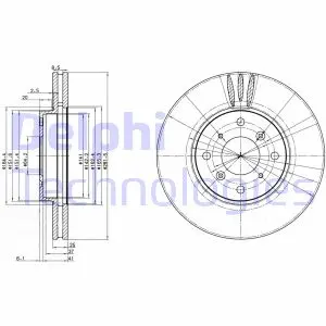 Тормозной диск DELPHI BG3516