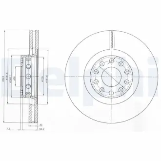 Тормозной диск DELPHI BG3524