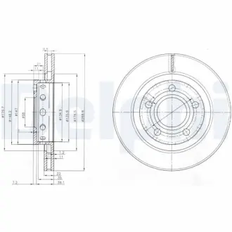 Тормозной диск DELPHI BG3525