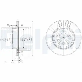 Тормозной диск DELPHI BG3527
