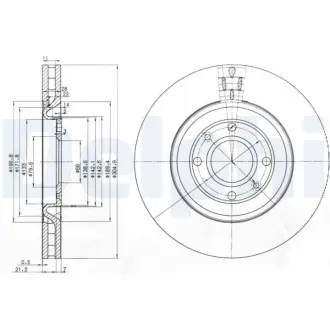 Тормозной диск DELPHI BG3529