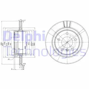 Гальмівний диск DELPHI BG3530C