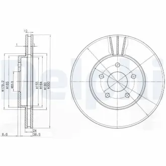 Тормозной диск DELPHI BG3537
