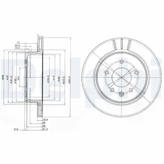 Тормозной диск DELPHI BG3542