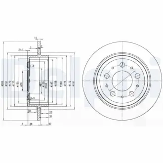 Тормозной диск DELPHI BG3543