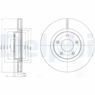 Тормозной диск DELPHI BG3544