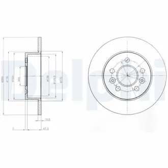 Тормозной диск DELPHI BG3552