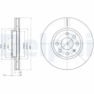 Тормозной диск DELPHI BG3569C