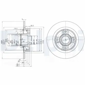 Тормозной диск DELPHI BG3570