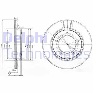 Тормозной диск DELPHI BG3587