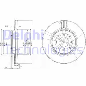 Тормозной диск DELPHI BG3589