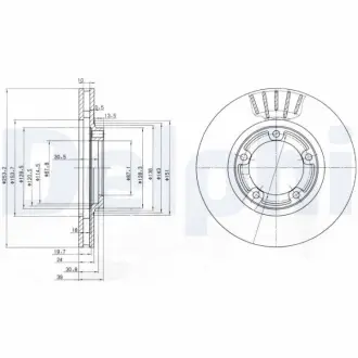 Тормозной диск DELPHI BG3590