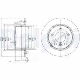 Тормозной диск DELPHI BG3592