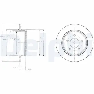 Тормозной диск DELPHI BG3595