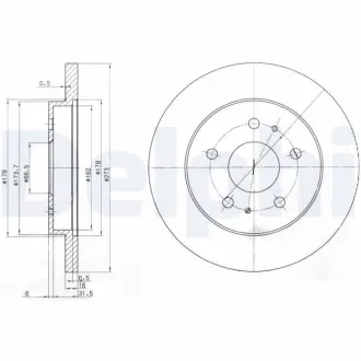 Тормозной диск DELPHI BG3607