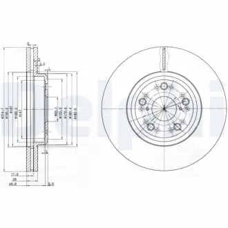 Тормозной диск DELPHI BG3616