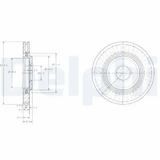 Тормозной диск DELPHI BG3620C