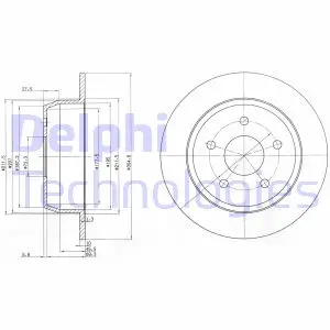 Тормозной диск DELPHI BG3660