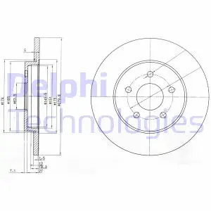 Тормозной диск DELPHI BG3663C