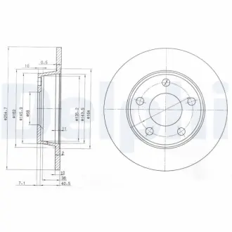 Гальмівний диск DELPHI BG3671