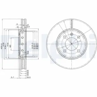 Тормозной диск DELPHI BG3694