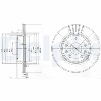 Тормозной диск DELPHI BG3702