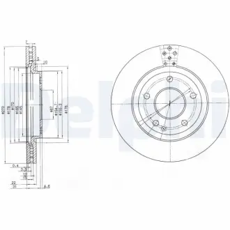 Тормозной диск DELPHI BG3709