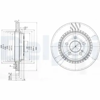 Тормозной диск DELPHI BG3726