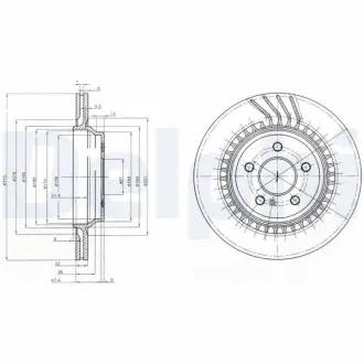Тормозной диск DELPHI BG3727