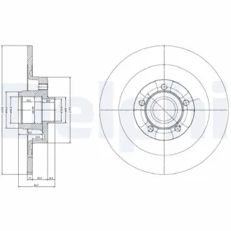 Тормозной диск DELPHI BG3732